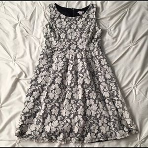 White and Black Lace Dress Xhilaration - sz L